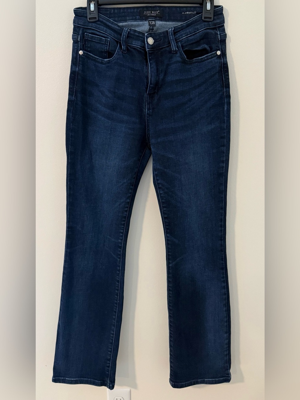 Judy Blue Slim Bootcut Dark Wash Jeans Sz 7/28 - Picture 2 of 9